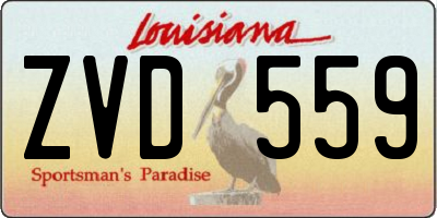 LA license plate ZVD559