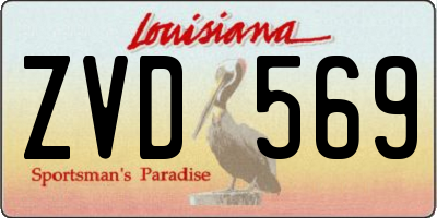 LA license plate ZVD569