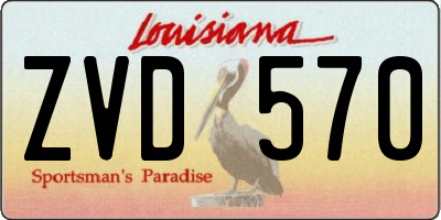 LA license plate ZVD570