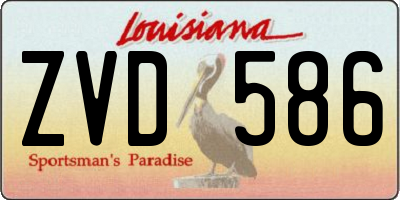 LA license plate ZVD586