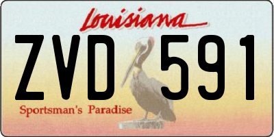 LA license plate ZVD591