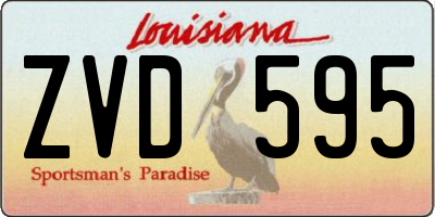 LA license plate ZVD595