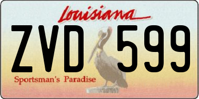 LA license plate ZVD599