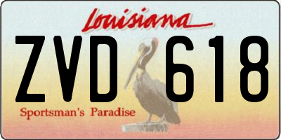 LA license plate ZVD618