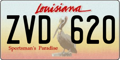 LA license plate ZVD620