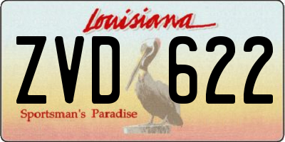 LA license plate ZVD622