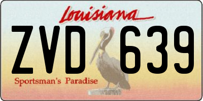 LA license plate ZVD639