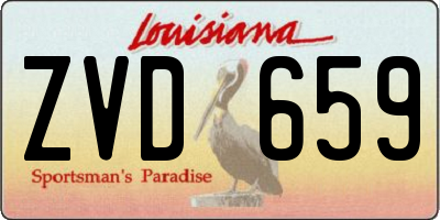 LA license plate ZVD659