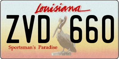 LA license plate ZVD660