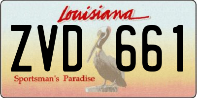 LA license plate ZVD661