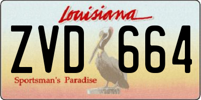 LA license plate ZVD664