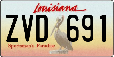 LA license plate ZVD691