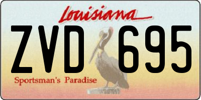 LA license plate ZVD695