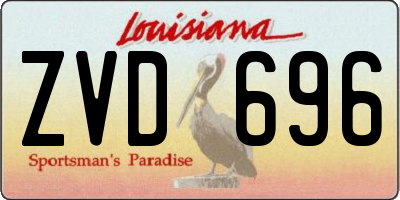 LA license plate ZVD696