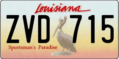 LA license plate ZVD715