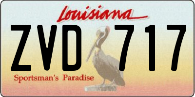 LA license plate ZVD717