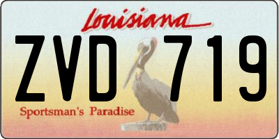 LA license plate ZVD719