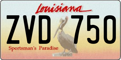 LA license plate ZVD750