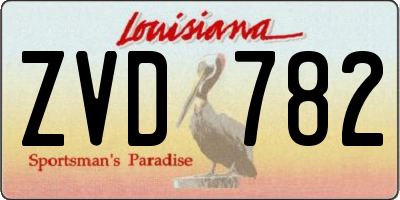 LA license plate ZVD782