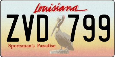 LA license plate ZVD799