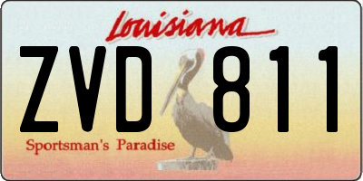 LA license plate ZVD811