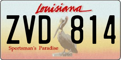 LA license plate ZVD814