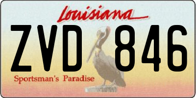 LA license plate ZVD846