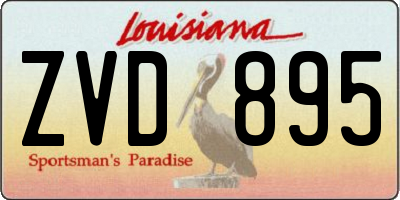 LA license plate ZVD895