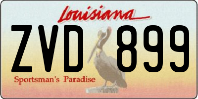 LA license plate ZVD899
