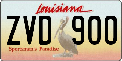 LA license plate ZVD900