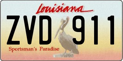 LA license plate ZVD911