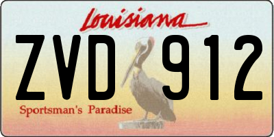 LA license plate ZVD912