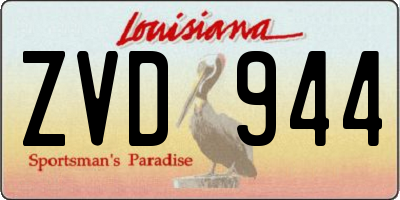 LA license plate ZVD944