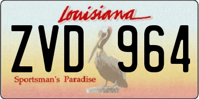 LA license plate ZVD964