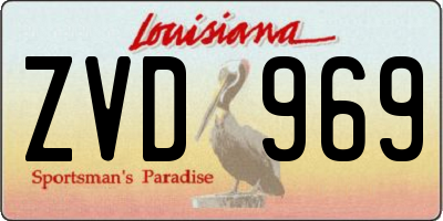 LA license plate ZVD969