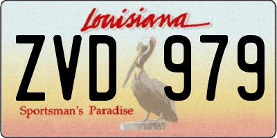 LA license plate ZVD979