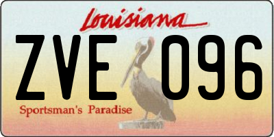 LA license plate ZVE096