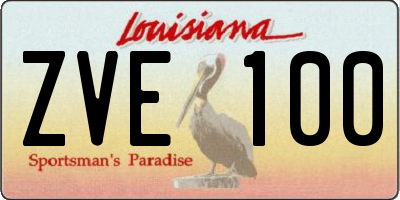 LA license plate ZVE100