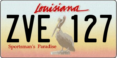 LA license plate ZVE127