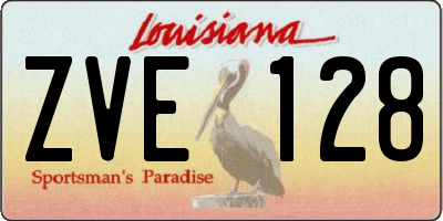 LA license plate ZVE128