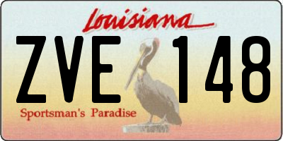 LA license plate ZVE148