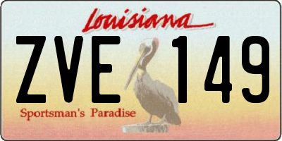 LA license plate ZVE149