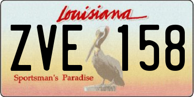 LA license plate ZVE158