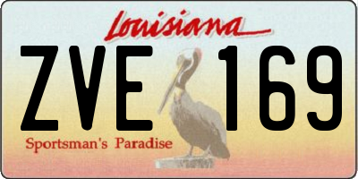 LA license plate ZVE169