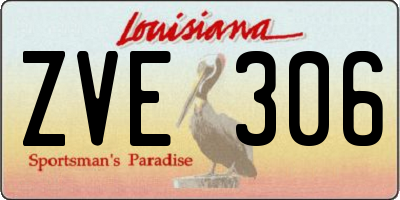 LA license plate ZVE306
