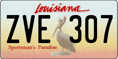 LA license plate ZVE307