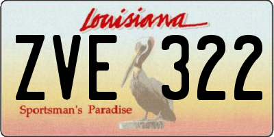 LA license plate ZVE322