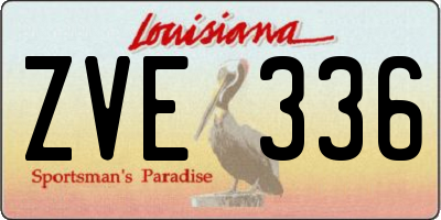 LA license plate ZVE336