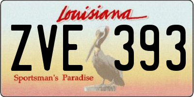 LA license plate ZVE393