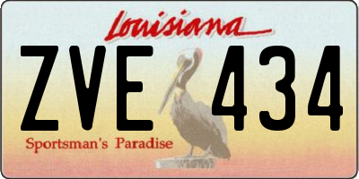 LA license plate ZVE434